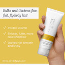 Philip Kingsley | Maximizer Strand Plumping Cream | Volume for Hair Smoothing | Volumizing for Fine Flat | Thin, Limp, Flyaway Hair Volumizer, Adds Body and Shine | 75ml