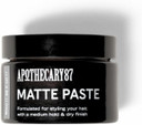 Apothecary 87 Matte Paste | Matte Finish, Medium Hold, Light Weight Hair Styling Paste | Creates Volume, Texture & Hold | All Hair Types | Premium Formulation | 50ml