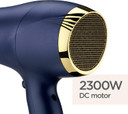 BaByliss Midnight Luxe Hair Dryer - Powerful 2300W Blow Dryer, Ionic Frizz-control, Fast Drying, Professional and Lightweight, 3 heat & 2 speed settings, 5781U
