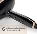 BaByliss Salon Pro Hair Dryer - Powerful 2200W Blow Dryer, AC Professinal Motor, Ionic Frizz-Control, 3 Heat & 2 Speed Settings, Black, 5552U