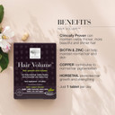 New Nordic Hair Volume 30 Tablets - Clinically Proven Hair Growth Vitamins - Biotin, Zinc & Apple - Visibly Thicker & Shiny Hair - for Women & Men