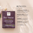 New Nordic Hair Volume 90 Tablets - Clinically Proven Hair Growth Vitamins - Biotin, Zinc & Apple - Visibly Thicker & Shiny Hair - for Women & Men