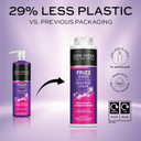 John Frieda Frizz Ease Brazilian Sleek Frizz Immunity Smoothing Conditioner 500ml, Rich Conditioner for Frizzy, Coarse Hair