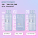 Lee Stafford Blue Toner Hair Treatments | Bleach Blondes Ice White Hot Shots - Color Depositing Treatments, Corrects Brassy & Orange/Yellow Tones, Great for Highlighted, Cool Hair, 4 x 15ml Doses