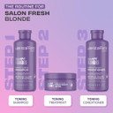 Lee Stafford Daily Blonde Conditioner | Treatment for All Blondes, No Yellow Tones or Overtone, Refresh Colored Bleached Hair, Copper, Silver, Light Purple, Grey Color, for Men & Women, 250 ml