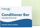 Friendly Soap - Lavender & Tea Tree Conditioner Bar (90g), Nourishing, Tangle-free, Fizz Control, Smooth, Healthy Shine, Cruelty Free, Handmade, Recycled & No SLS or Parabens