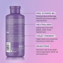 Lee Stafford Purple Toning Shampoo | Bleach Blonde Collection - Neutralizes Brass & Yellow Tones, Great for Bleached, Highlighted, & Grey Hair, Hydrating & Adds Shine to Dry Damaged Hair, 250 ml