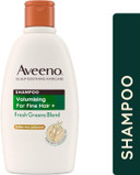Aveeno Volumising Fresh Greens Scalp Soothing Mint, Cucumber and Rosemary Shampoo for Fine Hair 300ml