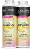 John Frieda Go Blonder Lightening Shampoo And Lightening Conditioner Duo Value Bundle Blonde Hair 2 X 500 Ml (Packaging May Vary)