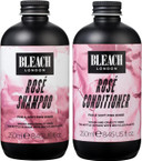 BLEACH LONDON Rose Shampoo 250 ml and Rose Conditioner 250 ml - High Pigmented Soft Pink Rinse, Vegan, Cruelty Free, Colour Protected Clean, Colour Depositing Toning Formula