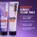 Fudge Professional Everyday Clean Blonde Damage Rewind Haircare Duo, Daily Purple Toning Routine, Shampoo and Conditioner Set for Blonde Hair, 2 x 250 ml