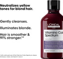 L'Oréal Professionnel Vitamino Color Spectrum Purple Tinted Shampoo 300ml, For Blonde Coloured Hair, With Ferulic Acid + Citric Acid, Neutralise Undesired Yellow Undertones