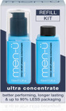 men-ü DAILY MOISTURISING CONDITIONER REFILL KIT. 2 x 100ml Bottles! UP TO 200 APPS  ultra concentration, long lasting mens conditioner and smooth texture - 100ml Bottle + Refill