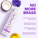 Purple Platinum Blonde Conditioner Toner (500ml) - Sulphate Free, No Yellow, Silver Conditioner for Bleached & Grey Hair