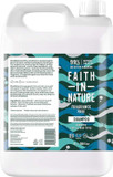 Faith In Nature Natural Fragrance Free Shampoo, Sensitive, Vegan and Cruelty Free, No SLS or Parabens, For All Hair Type, 5L Refill Pack