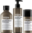 LOréal Professionnel Absolut Repair Molecular Shampoo, Rinse-Off Serum, and Leave-In Hair Mask For Extremely Damaged Hair Molecular Bond Repair 300ml, 250ml, 100ml