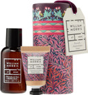 William Morris At Home Bird and Yare, Festive Drum With Bubble Bath 50ml and Hand Cream 15ml, Travel Size and Vegan Friendly, Beauty Christmas Gift and Stocking Filler