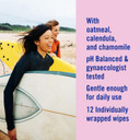 VAGISIL Soothing Oatmeal Intimate Wipes to soothe itch & irritation, Contains Tea Tree Oil, Gentle Enough For Daily Use,12 individually wrapped Wipes