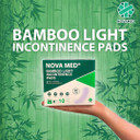 Nova Med Bamboo Light Incontinence Pads - Premium Absorbent Inco Pads for Maximum Protection & Hygiene - 10-Pack Long-Lasting Daily Use with 550ml Absorbency, Ultimate Comfort & Confidence