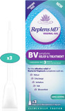 Replens BV Symptoms Relief & Treatment Vaginal Gel - x3 Single use applicators, White, 3 Count (Pack of 1)