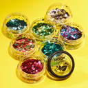 Mystic Biodegradable Eco Chunky Glitter by Moon Glitter - Masquerade - Cosmetic Bio Festival Makeup Glitter for Face, Body, Nails, Hair, Lips - 3g