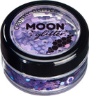 Chunky Holographic Glitter by Moon Glitter - Silver - Cosmetic Festival Makeup Glitter for Face, Body, Nails, Hair, Lips - 3g