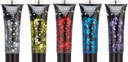 Classic Chunky Face & Body Glitter Gel by Moon Glitter - Set of 5 Colours - Cosmetic Festival Glitter Face Paint for Face, Body, Hair, Nails - 12ml