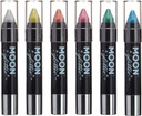 Holographic Festival Glitter Paint Stick / Body Crayon makeup for the Face & Body by Moon Glitter - 3.5g (Set of 6) Holographic Festival Glitter Paint Stick / Body Crayon makeup for the Face & Body by Moon Glitter - 3.5g (Set of 6)