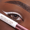 Makeup Revolution, Super Flick Liquid Eyeliner, Highly Pigmented, White, 2.4 ml