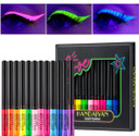 Neon Liquid Eyeliner Set, 12 Colors UV Glow Matte Eyeliner, Waterproof & Smudgeproof Long Lasting Colorful Fluorescent Body Face Paint Makeup for Daily Wear and Halloween Christmas Neon Liquid Eyeliner Set, 12 Colors UV Glow Matte Eyeliner, Waterproof & Smudgeproof Long Lasting Colorful Fluorescent Body Face Paint Makeup for Daily Wear and Halloween Christmas