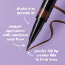 e.l.f. Intense H20 Proof Eyeliner Pen, Smooth, Precise, Defines, Enhances, Intensifies, Waterproof, Black, Smudge-Proof 0.7 ml, 1 Count (Pack of 1)