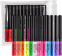 12 Colors Liquid Eyeliner Set, Colorful Matte Liquid Eyeliners Waterproof Highly Pigmented Long Lasting Eye Liners Makeup Luminous Eye Liner Pencil Cosmetics # C