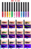 12 Colors Liquid Eyeliner Set, Colorful Matte Liquid Eyeliners Waterproof Highly Pigmented Long Lasting Eye Liners Makeup Luminous Eye Liner Pencil Cosmetics # C