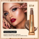 Contour Beauty Wand, Liquid Face Concealer Contouring with Cushion Applicator, High Coverage Natural Matte Finish Highlighter Bronzer Stick Super Silky Cream Face Blush Illuminator Makeup Stick (3#) Contour Beauty Wand, Liquid Face Concealer Contouring with Cushion Applicator, High Coverage Natural Matte Finish Highlighter Bronzer Stick Super Silky Cream Face Blush Illuminator Makeup Stick (3#)