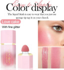 Liquid Blush Face Blusher Rouge Natural Smooth Blusher Pigment Long Lasting Creamy Soft Cheek Multi-purpose Stick Makeup With Cushion Cosmetics Liquid Facial Blush(Mystery)