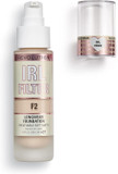 Makeup Revolution IRL Filter, Longwear Foundation, Medium to Full Coverage, Matte Finish, 16 Hour Wear, F18, Dark Skin Tones, 23ml