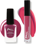 Mii Cosmetics Gloss + Glam Lip Gloss and Nail Polish Duo Gift Set, Beauty Kit, Hydrating Lipgloss and Long-Lasting Nail Polish, Perfect Makeup Gift Set for Women, Minx + Sweet Guava