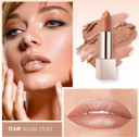 Beauty Searcher Metallic Shine Lipstick 3D Makeup for Woman Velvet Matte Lipsticks Moisturizing No-Stick Cup Lip Makeup, Long Lasting Waterproof Shine Lipstick(Nude Gold)