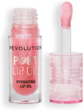 Revolution, Pout Lip Oil, Nourishing Tinted Lip Oil, High Shine, Non-Sticky Finish, Vegan & Cruelty-Free, Watermelon Pink, 4ml