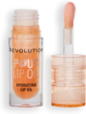 Revolution, Pout Lip Oil, Nourishing Tinted Lip Oil, High Shine, Non-Sticky Finish, Vegan & Cruelty-Free, Honey Shimmer, 4ml