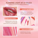 6 Pack Diamond Liquid Glitter Shimmer Lipsticks, Nonstick Cup Metallic Lip Gloss Set Lips Cosmetic for Women Girls