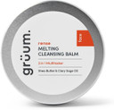 grüum 3-in-1 Melting Cleansing Balm 100ml  Makeup Remover Balm & Face Cleanser for Women  Cleansing Butter with Skin-Loving Shea Butter, Coconut Oil, Clary Sage & Eucalyptus  Vegan & Plastic-Free