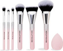 Revolution Beauty Glam Up Brush Gift Set, 7-Piece Eye, Face & Cheek Makeup Brush Collection With Makeup Bag, Vegan & Cruelty-Free Revolution Beauty Glam Up Brush Gift Set, 7-Piece Eye, Face & Cheek Makeup Brush Collection With Makeup Bag, Vegan & Cruelty-Free