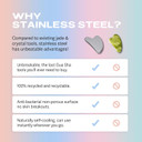 Sacheu Gua Sha Facial Tools Muscle Scraper  Face Gua Sha for Enhanced Lymphatic Drainage, Reduced Puffiness and Relieved Facial Tension, Metal Face Sculpting Tool with Travel Pouch