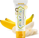Jack N' Jill Natural Certified Toothpaste - Baby & Toddler Toothpaste, Fluoride-Free, 40% Xylitol, Sugar-Free, Safe for 6 Months and Up, Makes Tooth Brushing Fun, Organic Banana Flavour, 1 x 50g