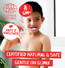 Jack N' Jill Natural Certified Toothpaste - Baby & Toddler Toothpaste, Fluoride-Free, 40% Xylitol, Organic, Safe for 6 Months & Up, Makes Brushing Fun, Strawberry 2 x 50g & Blueberry 1 x 50g