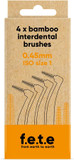 f.e.t.e | Orange ISO Size 1-0.45mm Bamboo Interdental Brushes | Biodegradable & Compostable Handle | Recyclable Soft Bristles | Sustainable | Vegan
