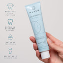 Waken, Peppermint Fluoride Toothpaste, Helps protect against cavities and reduce plaque, No Artificial Colours, Thoughtful Packaging, Recycled Aluminium Tube, Vegan Toothpaste, 75ml