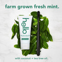 Hello Naturally Whitening Fluoride Toothpaste - Vegan, Peroxide Free, Natural Farm Grown Mint Flavour 82 ml
