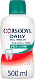 Corsodyl Mouthwash, Alcohol Free Daily Gum Care Mouthwash, Fresh Mint Flavour, 500 ml, Pack of 1